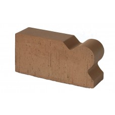 Печной кирпич фигурный полнотелый Lode Brunis F20 гладкий, 250*120*65 мм