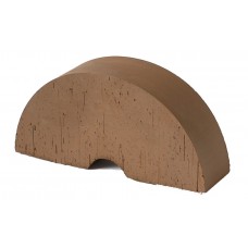 Печной кирпич фигурный полнотелый (радиальный) Lode Brunis гладкий, 250*121*65 мм