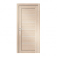 Полотно дверное Olovi Канзас, со стеклом, беленый дуб, б/п, б/ф (800х2000х35 мм)