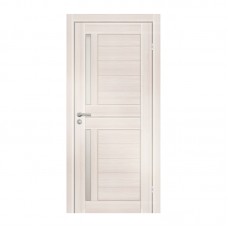 Полотно дверное Olovi Орегон, со стеклом, дуб белый, б/п, б/ф (800х2000х35 мм)