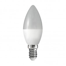 Лампа светодиодная LED E14, свеча C37, 10Вт, 4000К, хол. белый свет