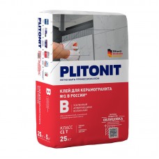 Клей Усиленный плиточный Plitonit В для наруж/внутр работ, 25 кг
