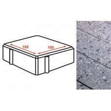 Плита тротуарная Готика Granite FINERRO, квадрат, Галенит 100*100*80 мм