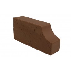 Печной кирпич фигурный полнотелый Lode Brunis F13 гладкий, 250*120*65 мм