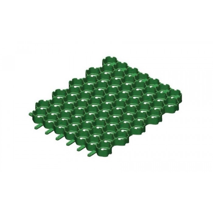 Решетка газонная Gidrolica Eco Pro РГ-53.43.3,5 кл. С250 пластиковая зеленая, 530*430*33 мм