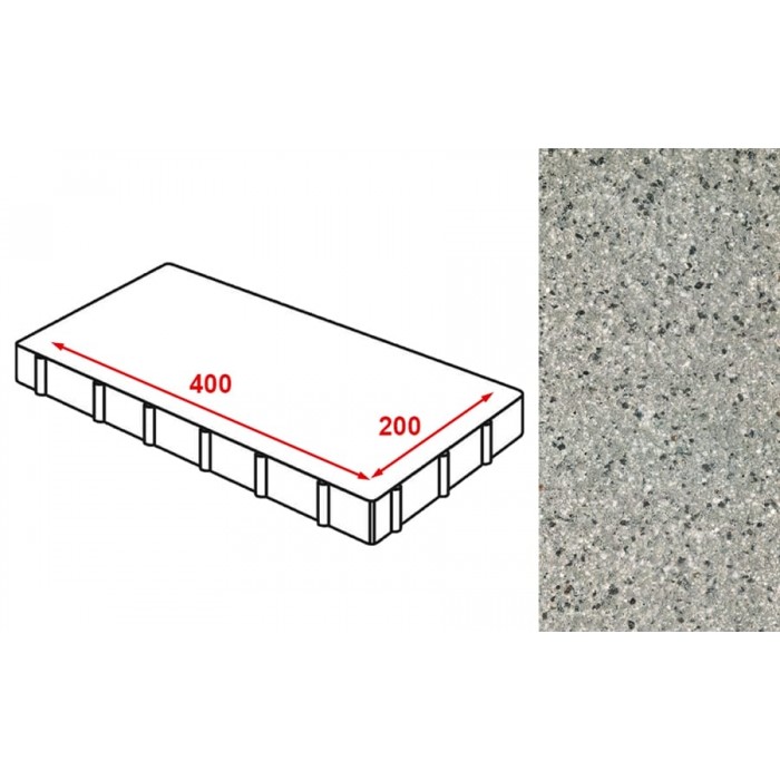 Плита тротуарная Готика Granite FERRO, Белла Уайт, 400*200*80 мм