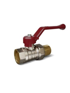 Кран латунный шаровой Temper 88.В-А.1.Р DN 25 PN 40 американка никелированный рычаг