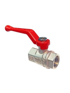 Кран латунный шаровой Valfex Premium.214.NR1.034 усиленный Н 11Б27фт1М DN 20 PN 40 никелированный рычаг муфта-муфта