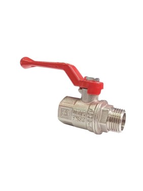 Кран латунный шаровой Valfex Premium.214.NR1.012 усиленный Н 11Б27фт1М DN 20 PN 40 никелированный рычаг муфта-штуцер