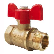 Кран латунный шаровой Valfex Optima.218.L0B1 11Б27фт1М DN 15 PN 25 муфта-штуцер бабочка