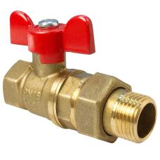 Кран латунный шаровой Valfex.227.LB1 11Б27фт1М DN 20 PN 40 американка бабочка