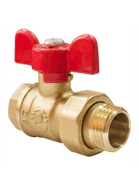 Кран латунный шаровой Valfex Optima.227.L0B1 11Б27фт1М DN 15 PN 25 американка бабочка