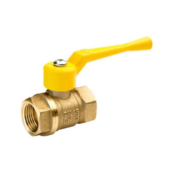 Кран латунный шаровой газовый 11Б27п DN15 PN40 рычаг муфта-муфта БАЗ Standart