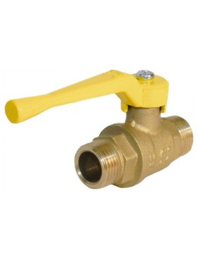 Кран латунный шаровой газовый 11Б27п DN15 PN40 рычаг штуцер-штуцер БАЗ Standart