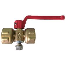 Кран латунный шаровой 11Б18бк(у)2 DN 15 PN 16 под манометр G1/2''хG1/2'' без контрольного фланца муфта-муфта рычаг Пензапромарматура