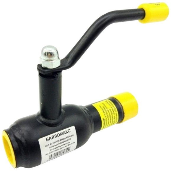 Кран стальной шаровой цельносварной DN 40 PN 40 190мм стандартнопроходной приварной-муфта с ручкой Broen Ballomax Кран стальной шаровой цельносварной DN 40 PN 40 190мм стандартнопроходной приварной-муфта с ручкой Broen Ballomax