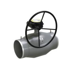 Кран стальной шаровой цельносварной  DN 300 PN 25 730мм стандартнопроходной приварной с редуктором LD Regula