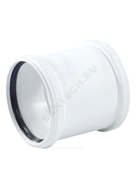 Муфта PP-H двухраструбная бесшумная белая Дн 110 б/нап Rehau 11214941001