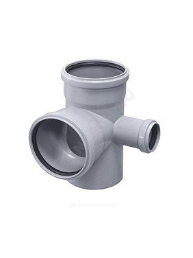 Крестовина PP-H 2-плоскостная правая серая HT HTEDR Дн 110х110х50х87гр б/нап в/к Ostendorf 115960