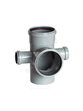 Крестовина PP-H 2-плоскостная левая и правая серая HT HTEDLR Дн 110х50х50х87гр б/нап в/к Ostendorf 115970