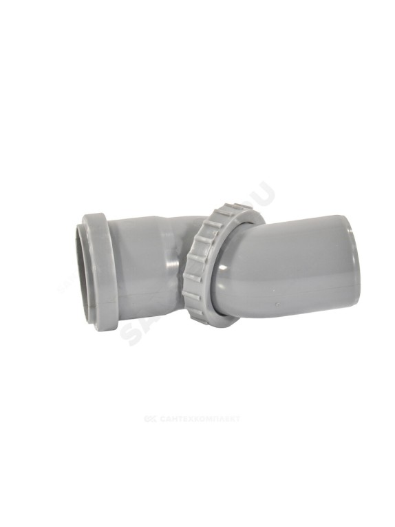 Отвод поворотный серый PP-H BASE VALFEX