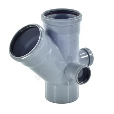 Крестовина PP-H 2-плоскостная правая и тыл серая Дн 110х110х50х45гр б/нап RTP (РосТурПласт) 36535