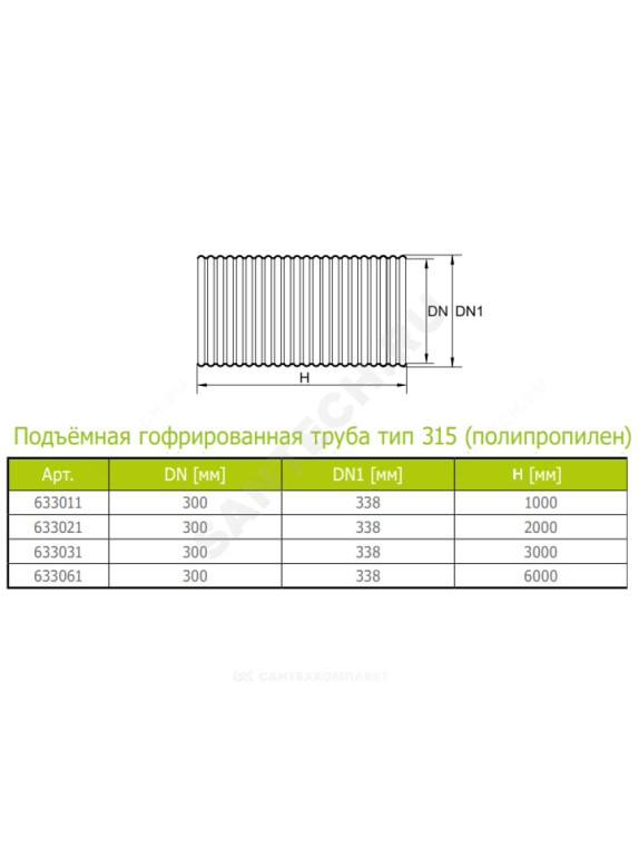Труба гофрированная РР тип 315 Ostendorf