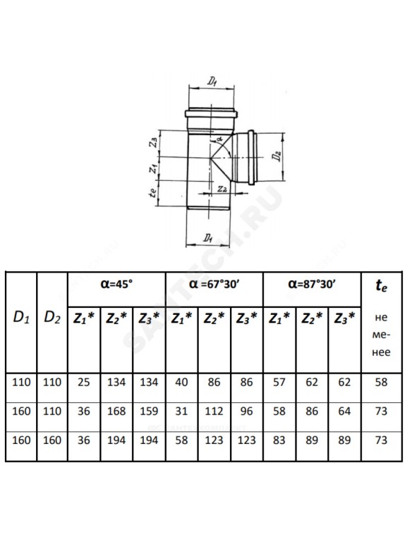 Тройник коричневый PP-B RTP (РосТурПласт)