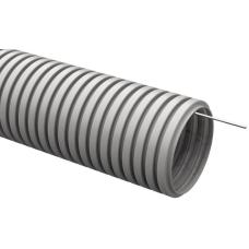 Труба гофрированная ПВХ d25мм с протяжкой сер. ELASTA (уп.50м) IEK CTG20-25-K41-050I