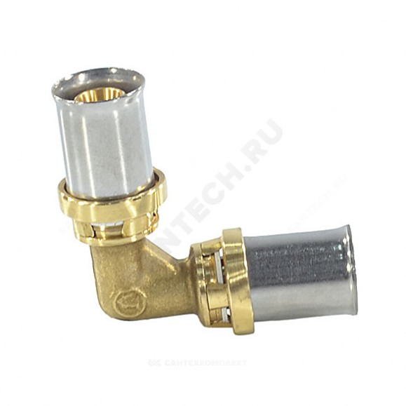 Угольник для МП/PE-X труб латунь пресс RM122 Giacomini