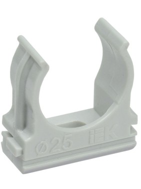 Держатель для труб (клипса) CF25 с защелкой ELASTA IEK CTA10D-CF25-K41-100