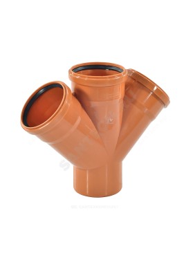 Крестовина PP-B 1-плоскостная коричневая Дн 110х110х110х45гр б/нап в/к VALFEX 33110110