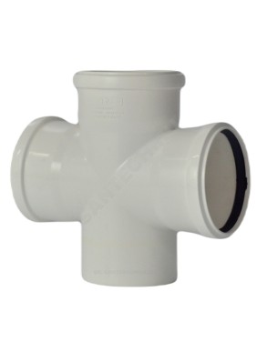 Крестовина PP-M 1-плоскостная бесшумная белая Дн 110х110х110х87гр б/нап в/к RTP (РосТурПласт) 24569