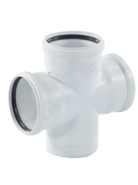Крестовина PP-H 1-плоскостная бесшумная белая RAUPIANO PLUS Дн 110х110х110х87гр б/нап в/к Rehau 11215541001