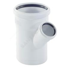 Тройник PP-H переходной бесшумный белый RAUPIANO PLUS Дн 110х50х45гр б/нап в/к Rehau 11213041001