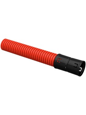Труба гофрированная двустенная ПНД гибкая d50мм с муфтой красн. (уп.50м) IEK CTG12-050-K04-050-R