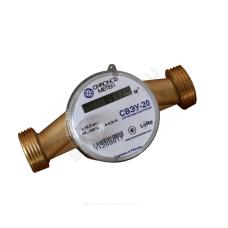 Счётчик г/в и х/в электронный крыльчатый одноструйный резьба с LPWAN радиомодулем (LoRaWAN) класс В СВЭУ CHRONOS METER