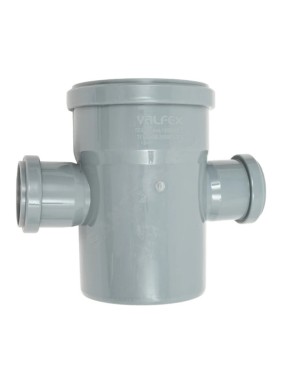 Крестовина PP-H 1-плоскостная серый BASE Дн 110х50х50х87,5гр б/нап в/к VALFEX 27211550