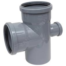Крестовина PP-H 1-плоскостная серый BASE Дн 110х110х50х87,5гр б/нап в/к VALFEX 27211115