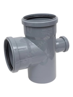 Крестовина PP-H 1-плоскостная серый BASE Дн 110х110х50х87,5гр б/нап в/к VALFEX 27211115