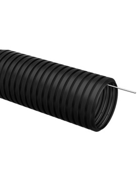 Труба гофрированная ПНД d20мм с протяжкой черн. (уп.50м) IEK CTG20-20-K02-050-1