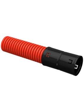Труба гофрированная двустенная ПНД гибкая d75мм с муфтой красн. (уп.50м) IEK CTG12-075-K04-050-R