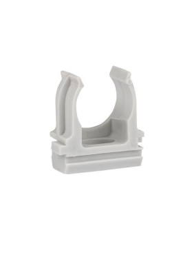 Держатель для труб (клипса) d20мм сер. (уп.10шт) Plast EKF derj-z-20n-r