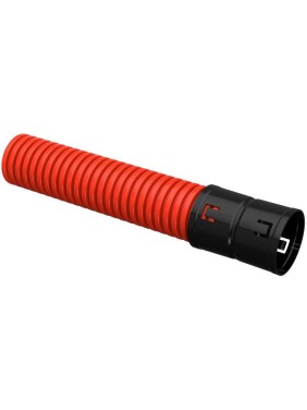 Труба гофрированная двустенная ПНД гибкая d63мм с муфтой красн. (уп.50м) IEK CTG12-063-K04-050-R