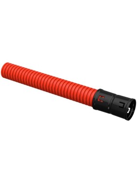 Труба гофрированная двустенная ПНД гибкая d40мм с муфтой красн. (уп.50м) IEK CTG12-040-K04-050-R