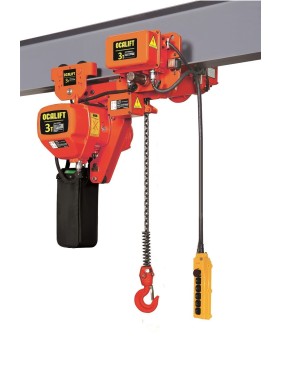 ТАЛЬ ЦЕПНАЯ ДВУХСКОРОСТНАЯ ПЕРЕДВИЖНАЯ OCALIFT 03-01LHD 3Т 6М УСВ