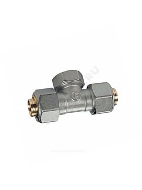 Тройник для МП/PE-X труб латунь хром обжим ВР R566AM Giacomini