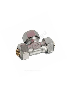 Тройник переходной для МП/PE-X труб латунь обжим R565AM Giacomini