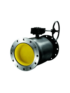 Кран стальной шаровой цельносварной КШ.Ц.Ф.Р.150.016 DN 150 PN 16 410мм полнопроходной фланцевый с редуктором LD