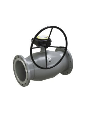 Кран стальной шаровой цельносварной  DN 125 PN 25 350мм стандартнопроходной фланцевый с редуктором LD Regula